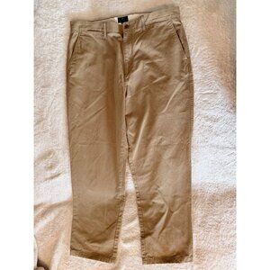 J Crew Broken In Chino Pants Mens 34x30 Khaki Urban Straight Fit Cotton